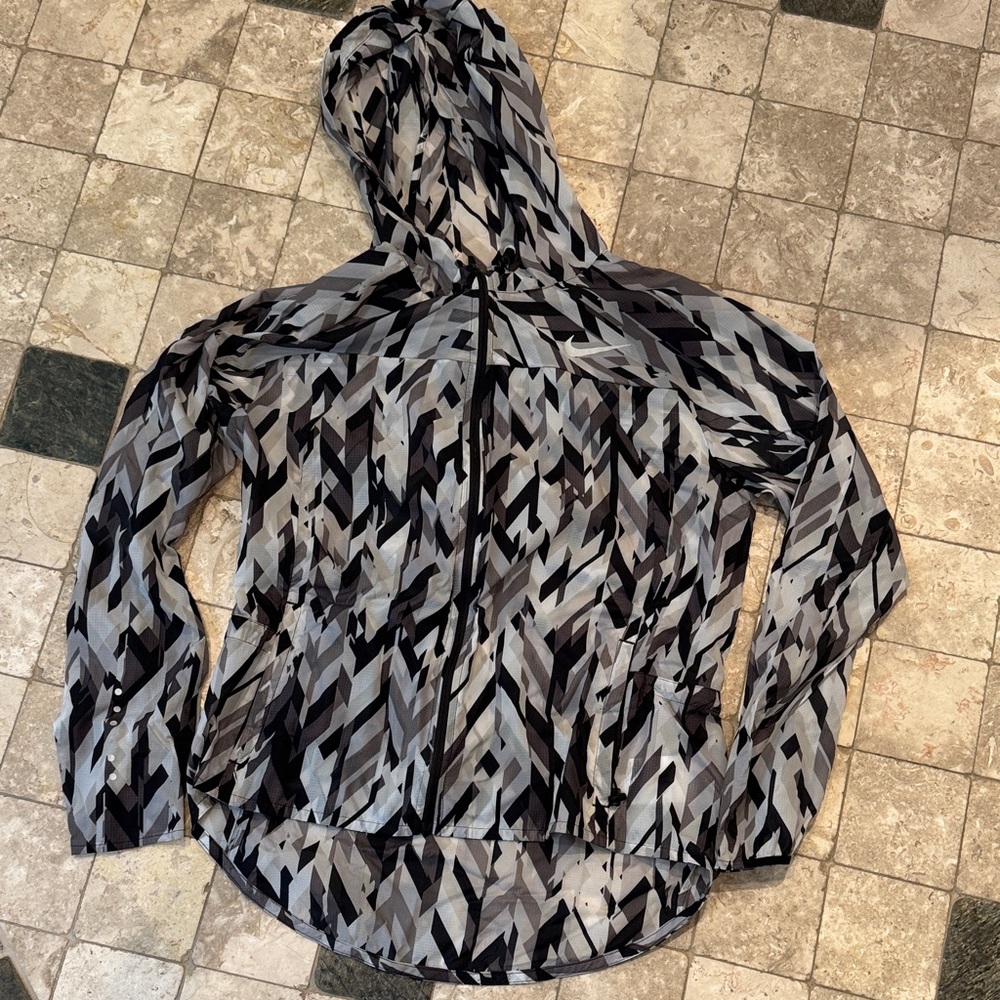 Nike Abstract Pattern Jacket - Black, Gray, White